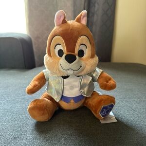 Disneyland 100th Anniversary Stuffed Chip Plush Toy Animal 8”